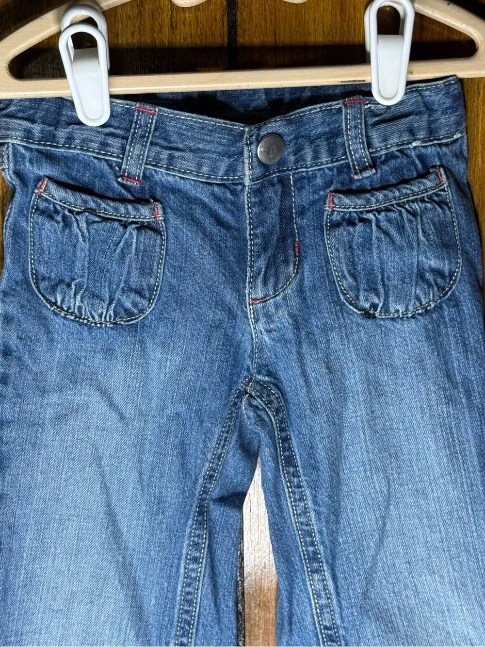 Gymboree 3T Girls Blue Jeans Adjustable Waist Playwear Classic Denim Kidcore